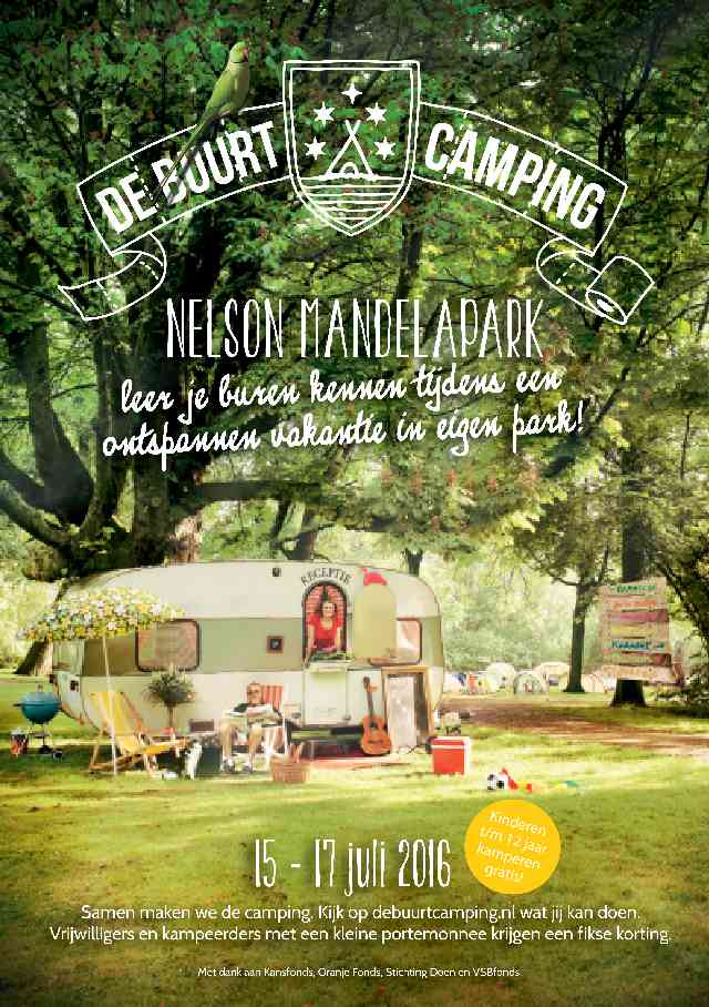 De Buurtcamping Haarlem nelson mandela park 2016